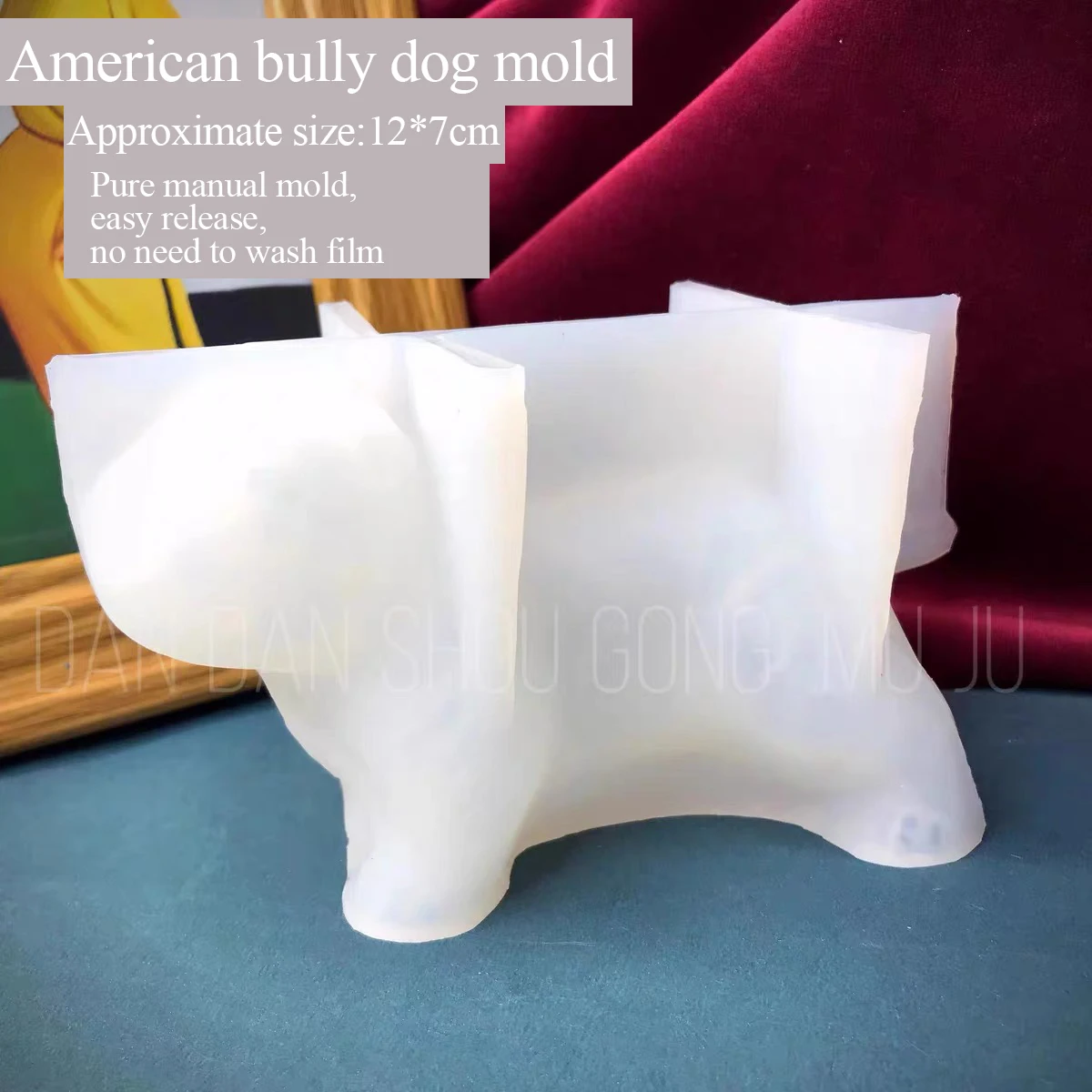 American Bully Dog Silicone Mold, Drop Glue, Aromatherapy Plaster, Handmade DIY, Three-Dimensional Mold, Cute