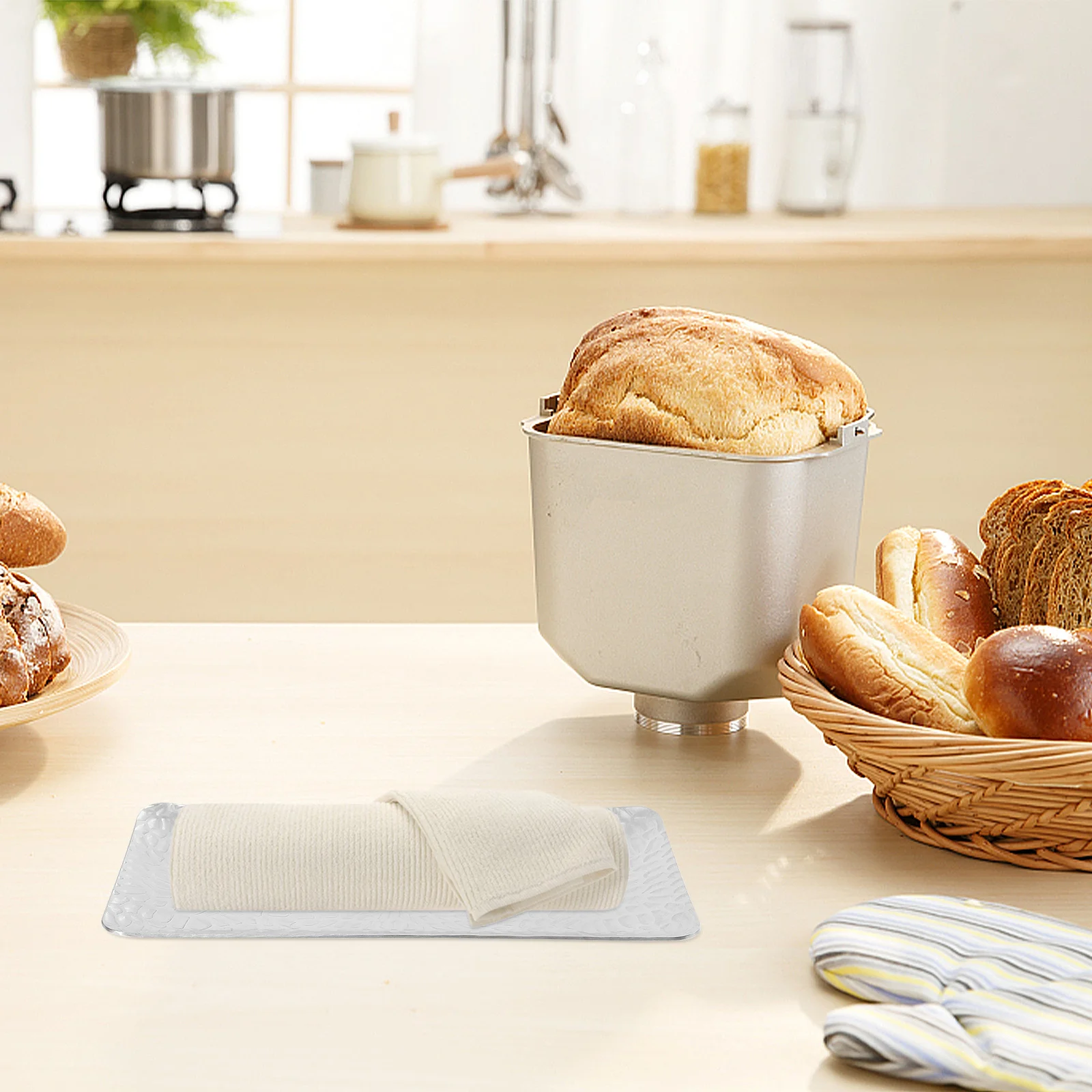 

Stainless Steel Vanity Tray Rectangular Tissue Dish Multi-Function Storage Elegant Fashionable Home Supply Hotel Accessory