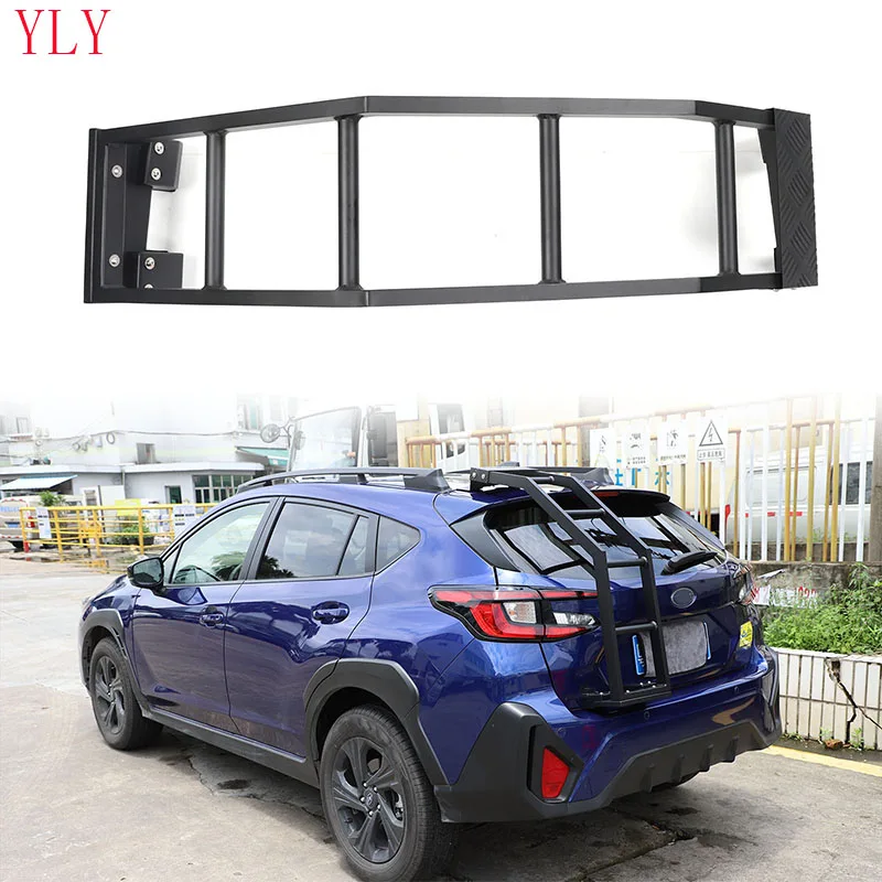 For Subaru CROSSTREK 2024 carbon steel + aluminum alloy car tailgate ladder outdoor camping equipment modification accessories