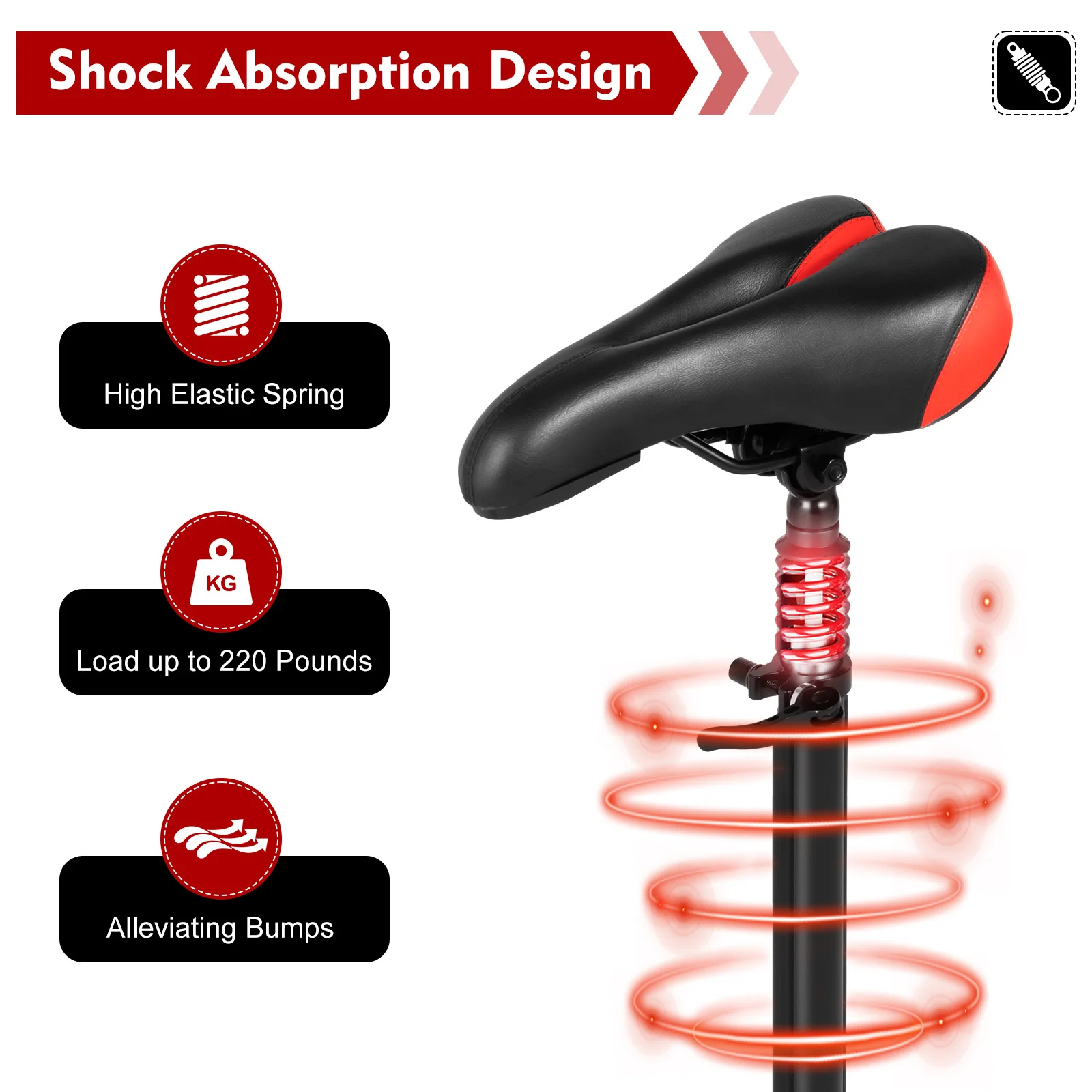 

Electric Skateboard Saddle Scooter Foldable Height Adjustable Shock-Absorbing Folding Seat Chair