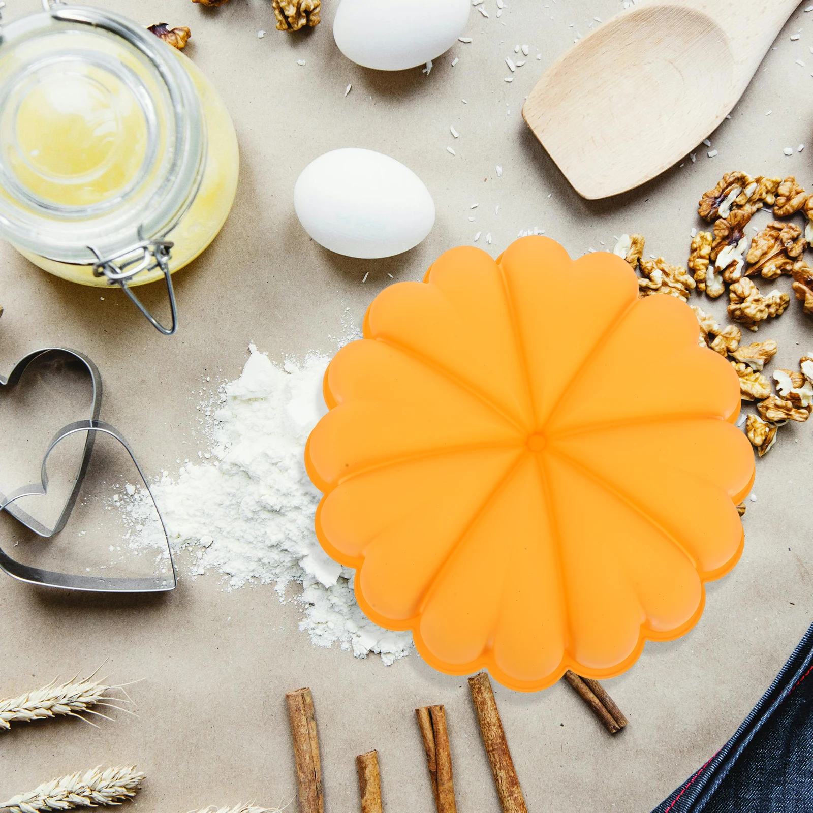 

Pumpkin Cake Mold Silicone Baking Pan Shaped for Halloween Large Size Non Stick Kitchen Tool Perfect Daily Use