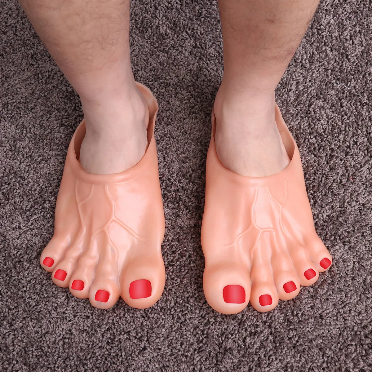 1 Pair Halloween Giant Feet Slippers Big Shoe Covers Scary Costume Props Cosplay Barefoot Feet Halloween Party Supplies Skin