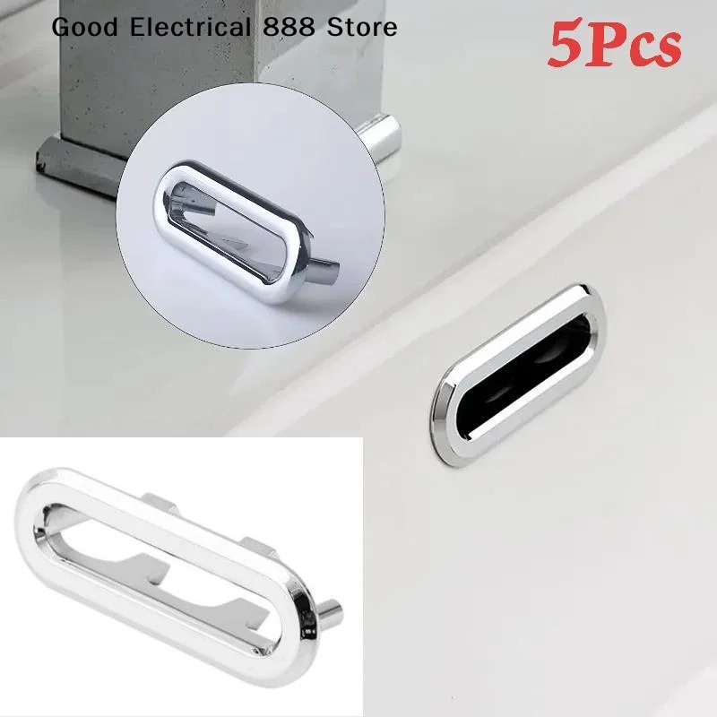 5Pcs Wash Basin Overflow Cover Kitchen Bathroom Sink Hole Wash Basin Plug Water Level Rise Overflow Water Plug Bathtub Drainage