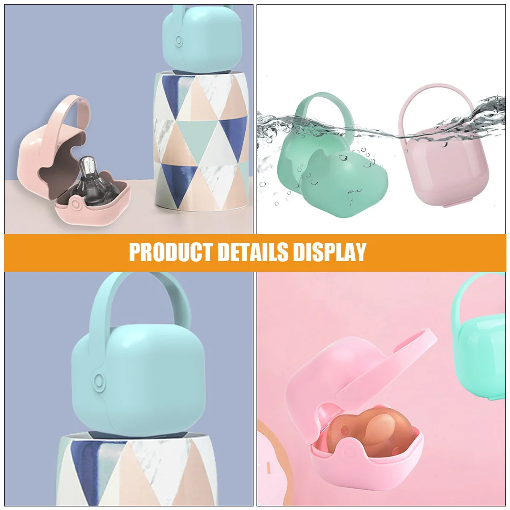 8 قطعة حافظة حاوية اللهاية حامل مصاصة السفر تصميم محمول آمن وصحي لعربة الأطفال أو حقيبة الحفاضات #2