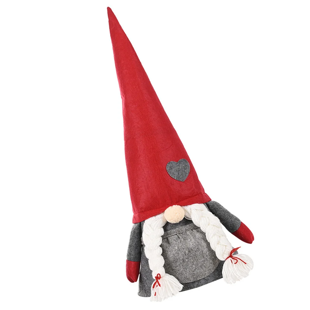 

Christmas Tree Topper Gnome Decor Nonwoven Iron Material Xmas Tree Ornament Party Supplies Decoration for Home Office Hotel Bars