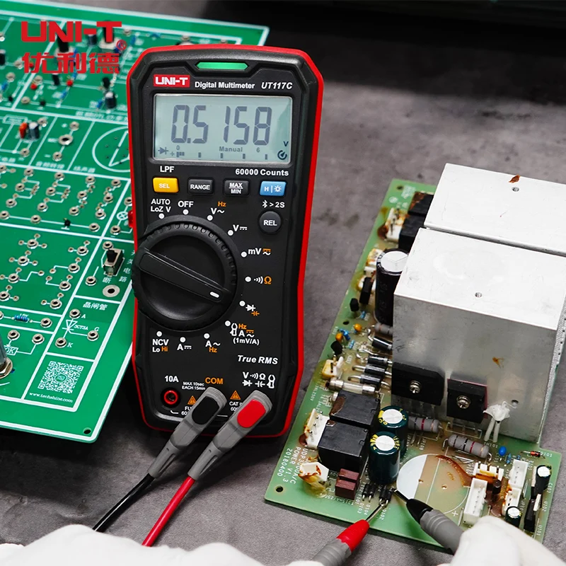 UNI-T UT117C Professional Digital Multimeter True RMS NCV 10A Current AC DC Voltmeter Capacitance Resistance Tester