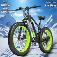 LANKELEISI XC4000 Electric Bicycle 1000W Motor 48V17.5AH Lithium Battery Hydraulic Brake Ebike 26*4.0inch Fat Tire Electric bike