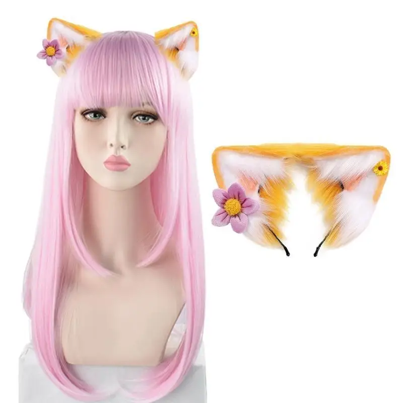 

652F Ears Durable Hair Hoop Women Headband Live Broadcast for Head Band for Rave Halloween Cosplay Hair Accessories