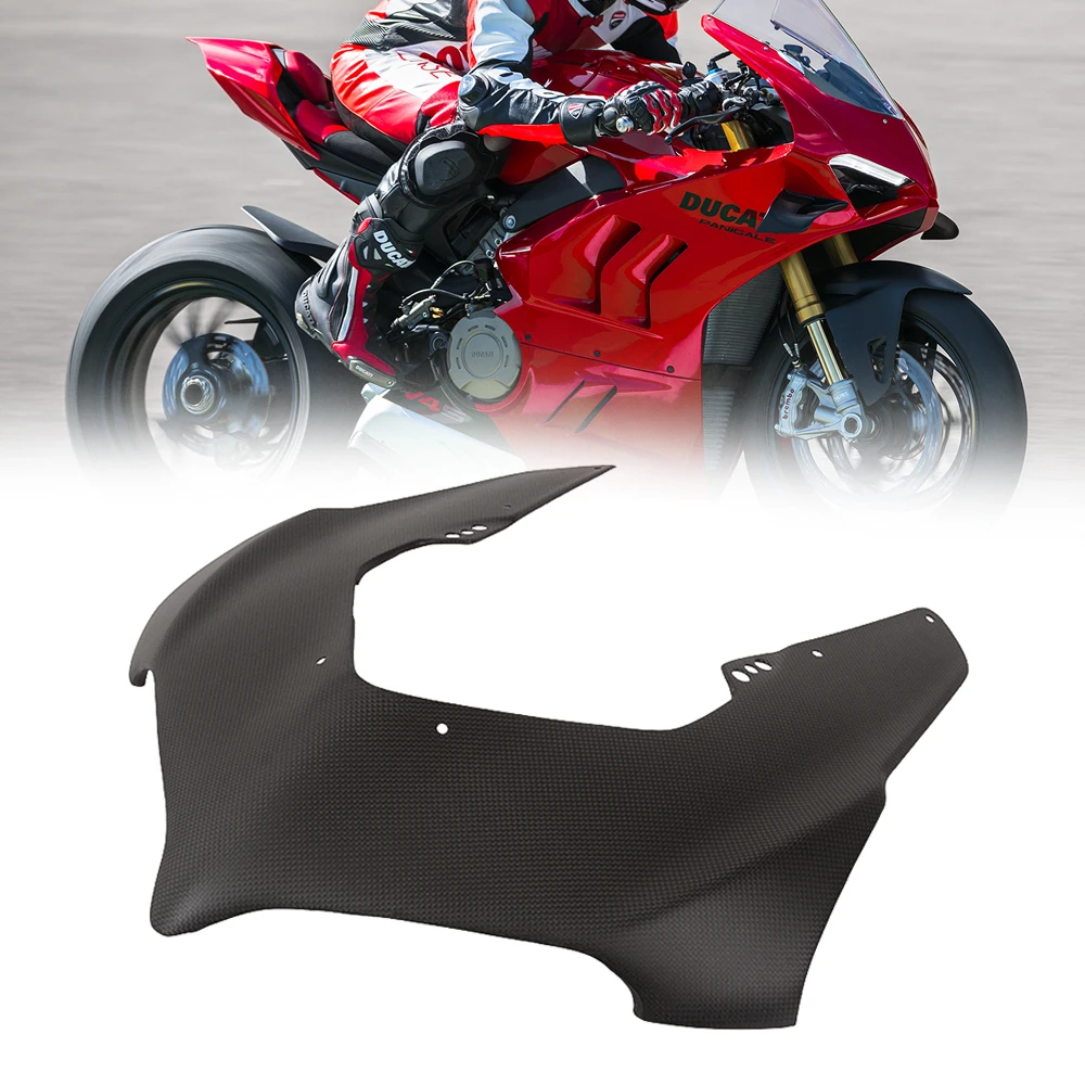 1 PC Motorcycles Carbon Fiber Front Nose Fairing Matte Cowling Cover Accessories For Ducati Panigale V4 2023