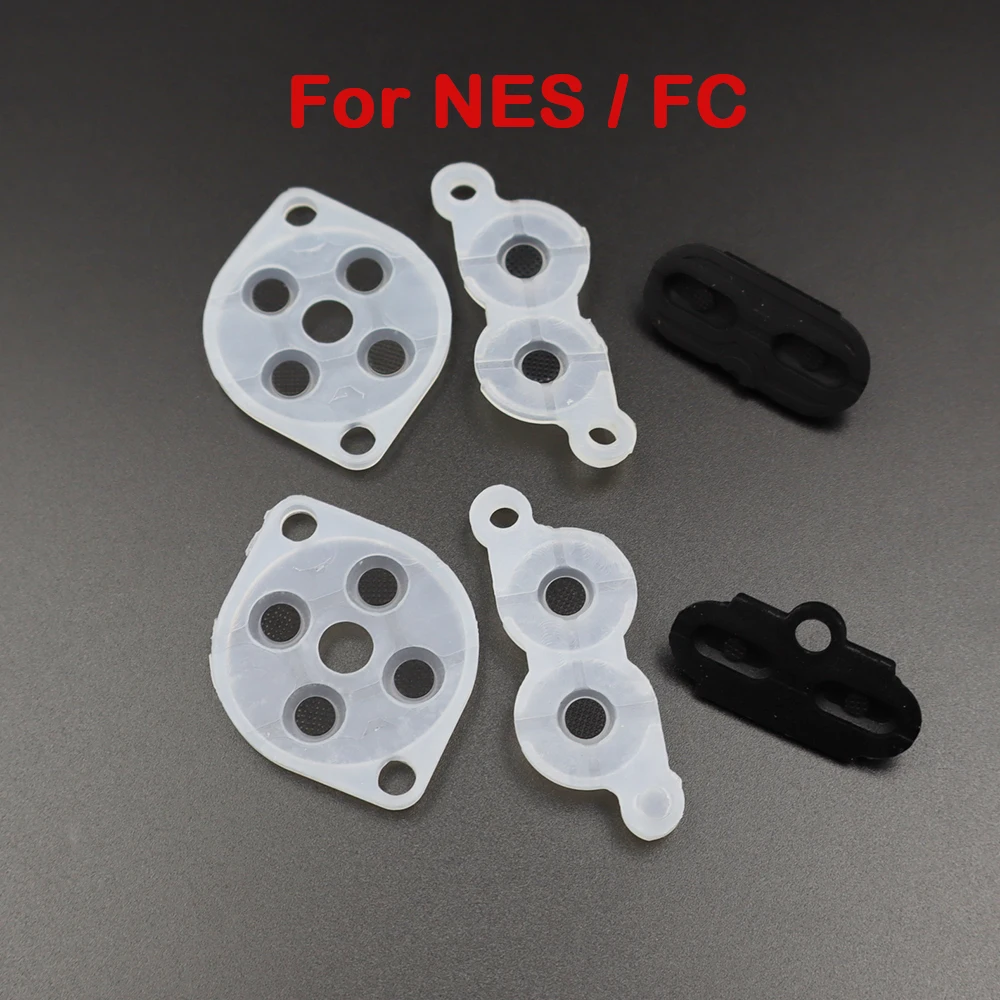 1 مجموعة لوحدة تحكم NES/FC أزرار موصلة مطاطية سيليكون D-وسادة منصات إصلاح أجزاء إصدار JP/الاتحاد الأوروبي/الولايات المتحدة