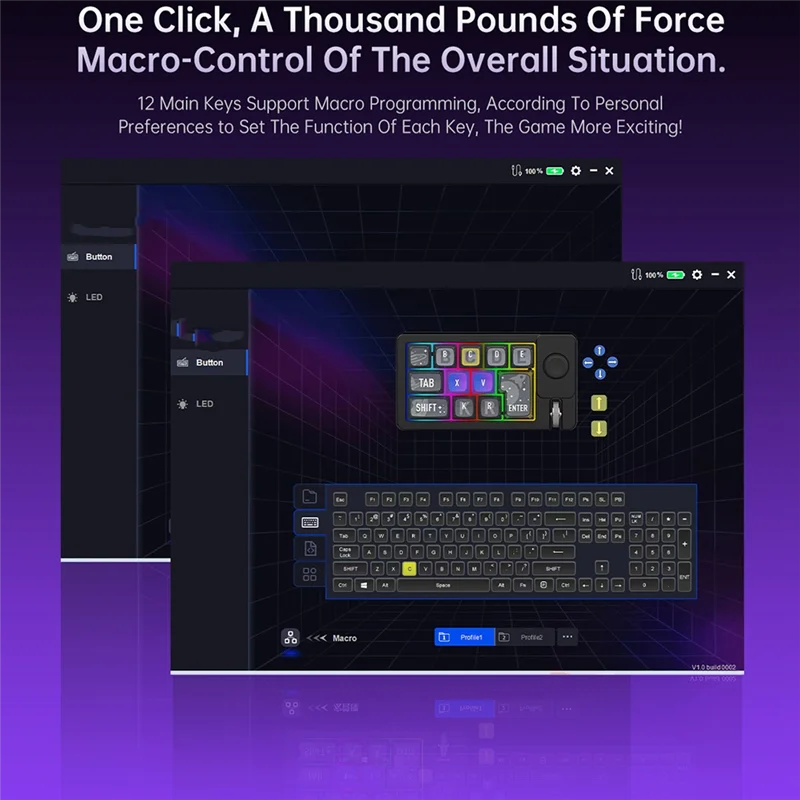 【التسريحات الأخيرة!】تعريف بلوتوث 2.4G سلكي قابل للبرمجة ماكرو قابل للبرمجة عصا تحكم لاسلكية ثلاثية الأوضاع لوحة مفاتيح ميكانيكية للألعاب