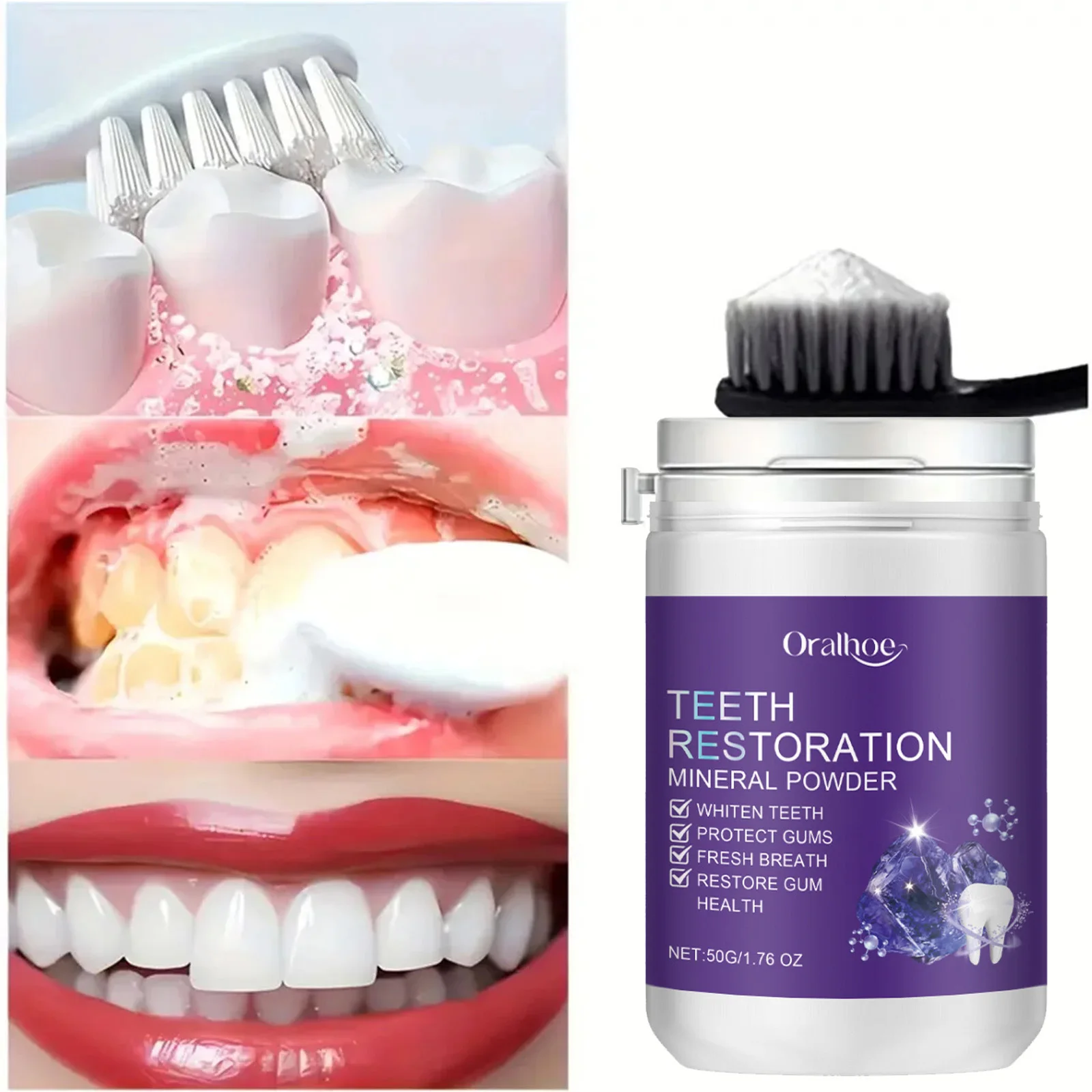

50g Teeth Whitening Dental Tooth Cleaning Powder Dentistry Oral Care Fresh Breath Teeth Stain Cleaning Powder Pearl Tooth Powder