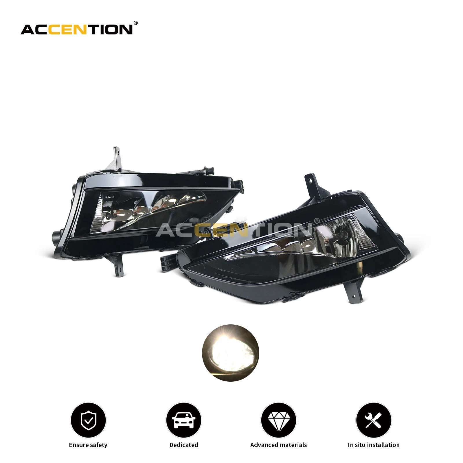 Car Fog Lights For VW Jetta MK7 2019 2020 Car-styling Front Fog Lights Fog Lamp With Bulbs Grille
