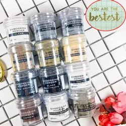 34ml Relievo Powder Gold Silver Bright Color Powder DIY Seal Invitation Concave Convex Effect Word Decorative Coloring Material