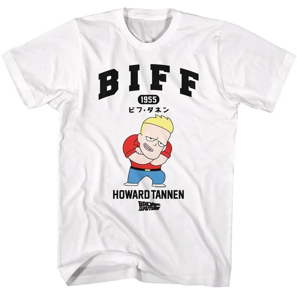 Back To The Future Biff Howard Tannon Cartoon White Movie T Shirt