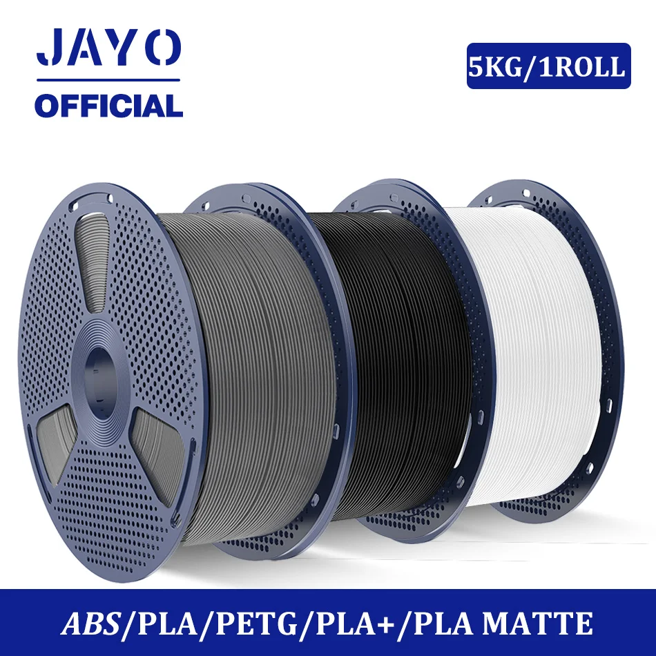 

JAYO PLA /PLA Matte /ABS/PETG/PLA Plus 3D Printer Filament 5KG/Roll 1.75mm 3D Filament Large Spool Neatly Wound Filament