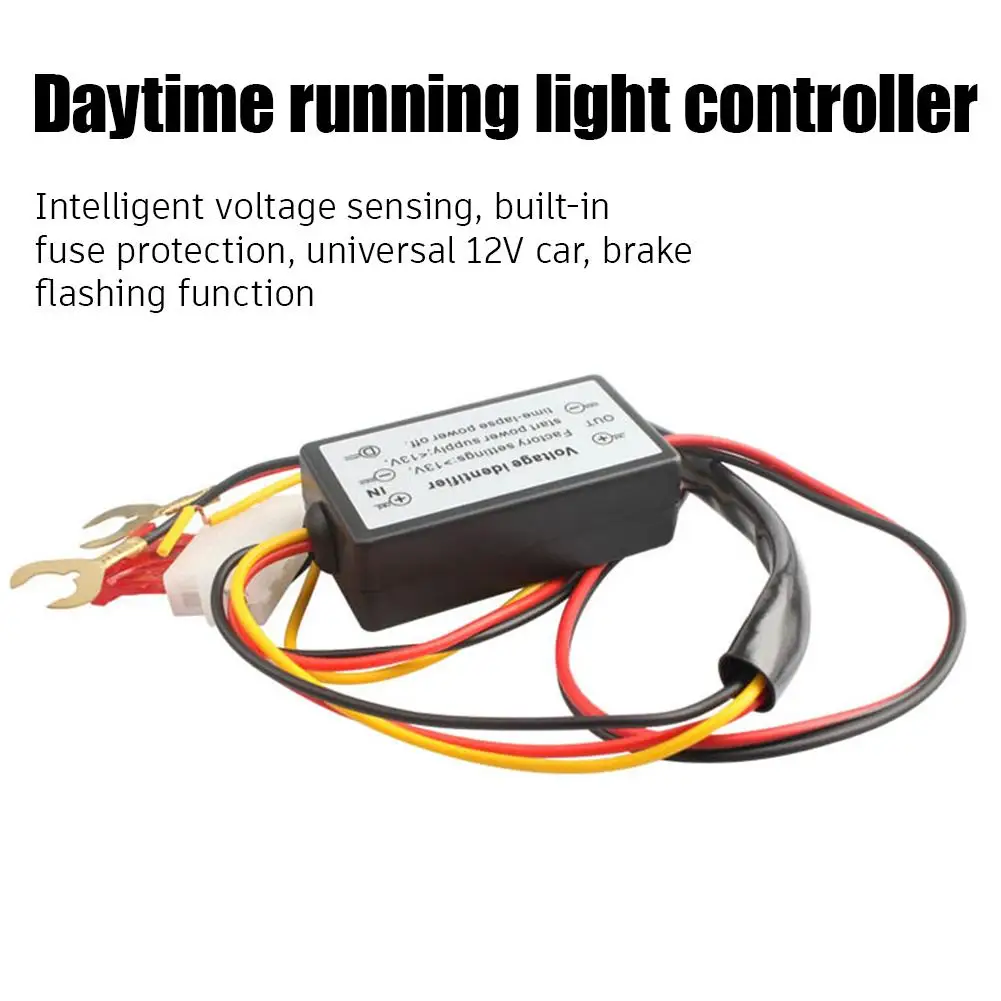 Car LED Day Trip ControllerAutomotive Driving Light Controller Relay Wiring Harness Dimmer On/Off 12-18V Fog Lamp Controller