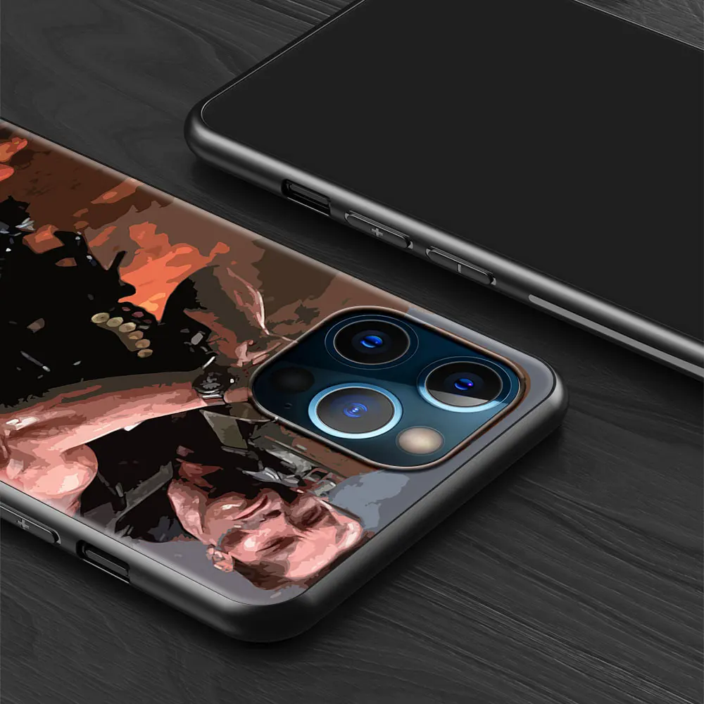 Mobile Phone Case For iPhone 14 15 11 12 13 16 Pro Max 16 Plus XS Black  Soft Cover Coque Arnold Schwarzenegger Commando 1985 - AliExpress 202192403