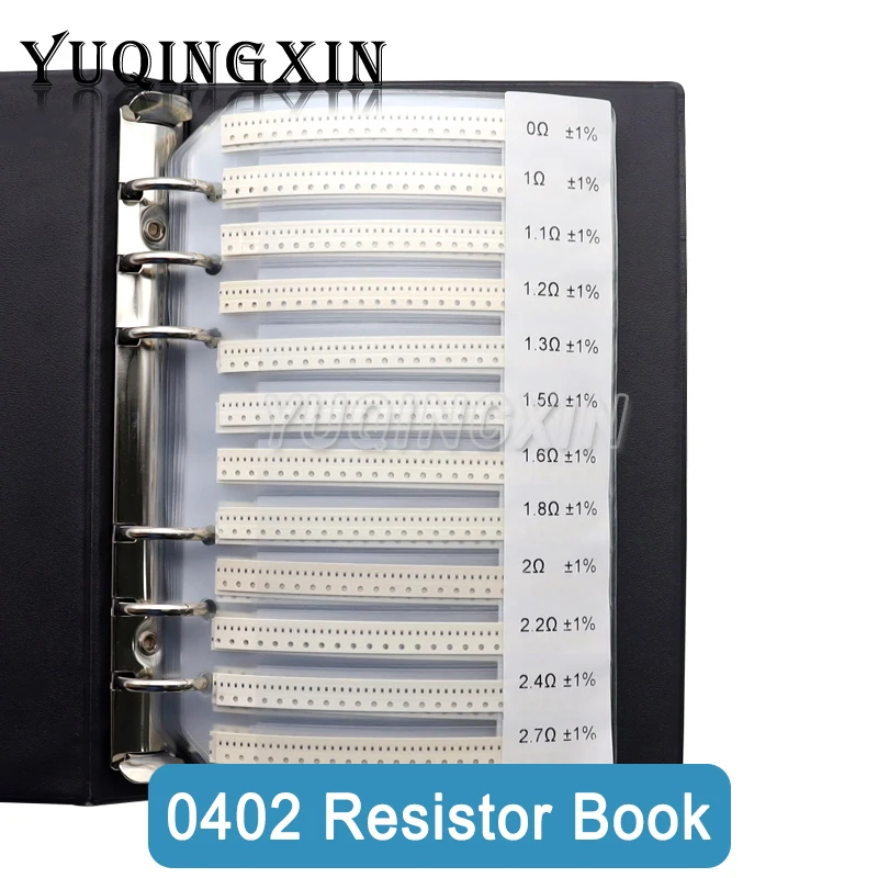 4250PCS 8500PCS 8850PCS 0201 0402 0603 0805 1206 1% SMD Chip Resistor Sample Book Resistance Assorted Kit 10K 100K 1K 100R 220R