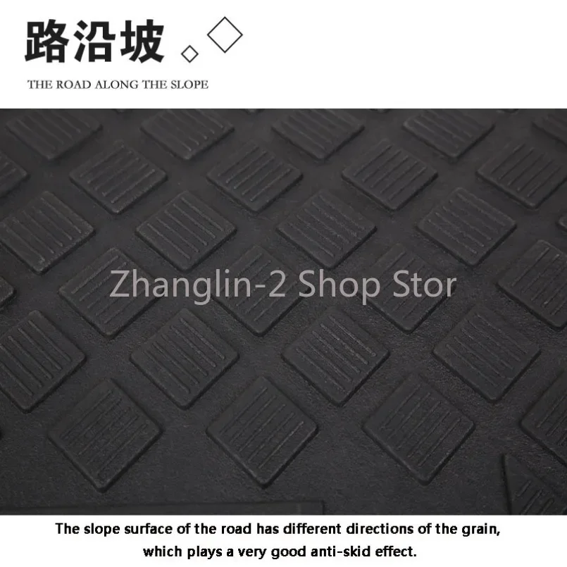 50*27*8cm Plastic PVC Road Slope Ramp Pad Portable Car Step Uphill Triangle Mat Curb Rubber