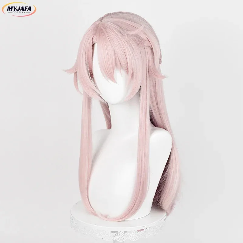 2025 لعبة تأثيري HSR جياو تشيو الوردي التدرج طويل مقاومة للحرارة الشعر الاصطناعية هالوين أنيمي الباروكات + غطاء شعر مستعار #3