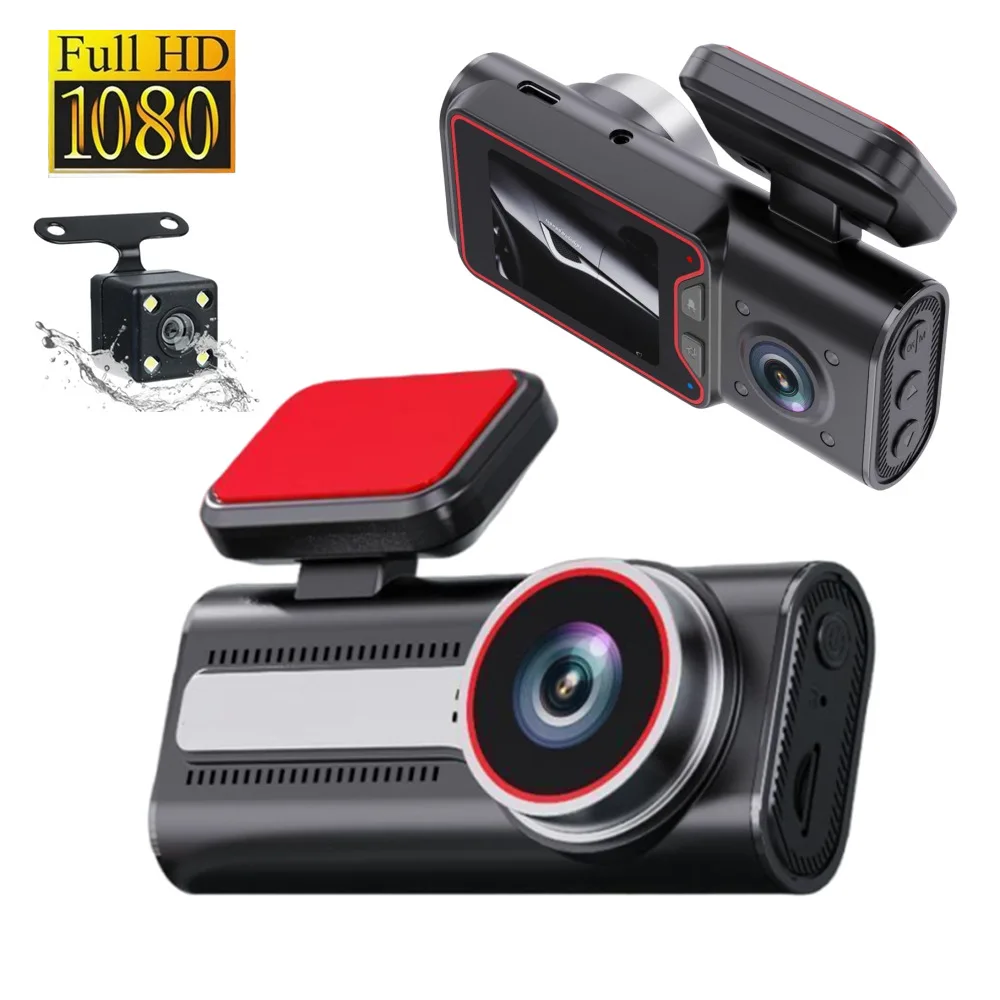 

3 Channel Dash Cam for Cars Camera HD 1080P 3-Lens Vehicle Video Recorder Black Box Dual Lens Inside Car DVR Rear View Camera