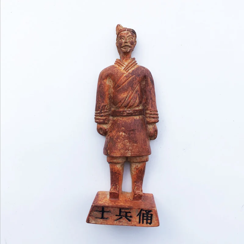 

Fridge magnet Chinese soldier figurine painting message stickers refrigerator magnet creative tourism souvenir decorations