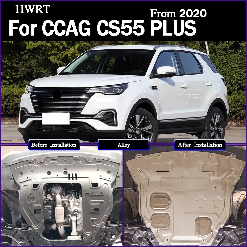 

For CCAG CS55 PLUS 2020 1.5T Under Engine Guard Splash Shield Mud Fender Cover Plate Fender Mudguard Protector Alloy