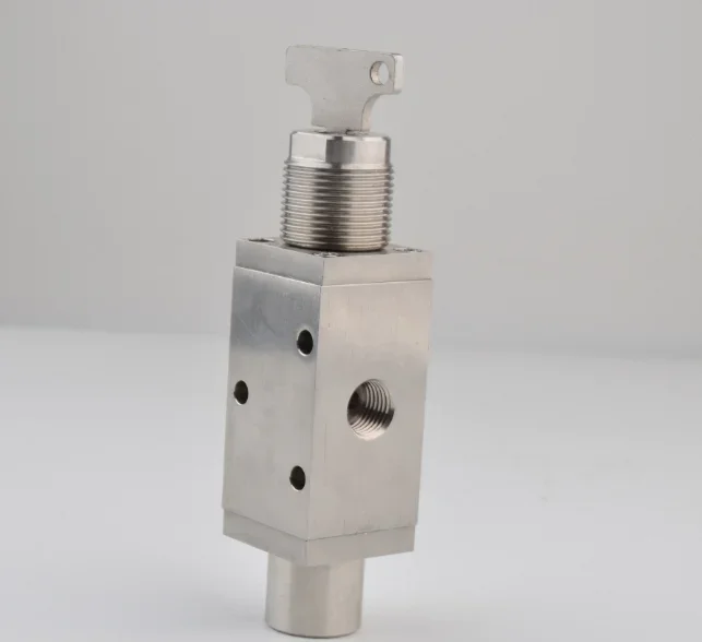 STB-3-08N-P6 STB سلسلة SUS316 صمام ميكانيكي من الفولاذ المقاوم للصدأ 3-port NPT1/4 نوع المفتاح