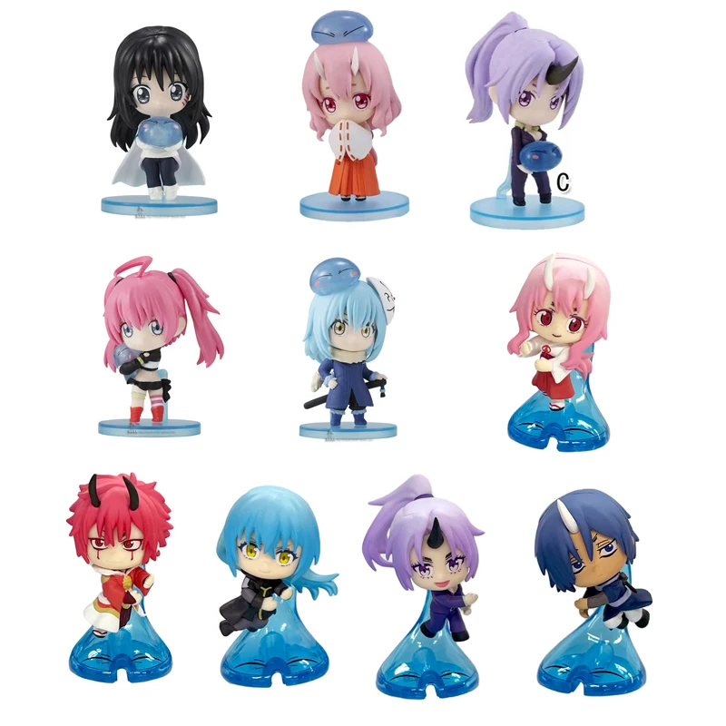 Bandai-figura de acción de juguete, figura de acción de Slime Gashapon, juguetes Rimuru Tempest Shuna Shion, versión Q