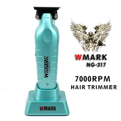 Wmark NG-317 Professionele Elektrische Trimmer Oliekop Beeldhouwen Contour Haar Afwerking Kapsalon Kappersmachine Met Ladingsbasis