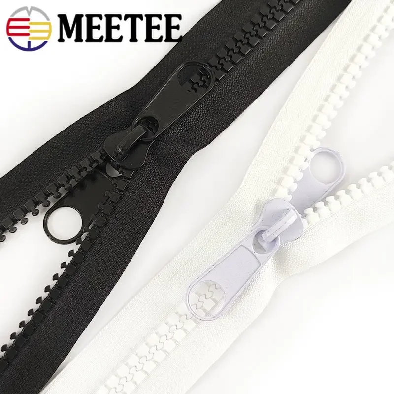 100-500cm 10# Resin Zipper Open-end Long Zippers Double Side Zips Sliders for Bags Tent Clothes Repair Kit Sewing Accessories