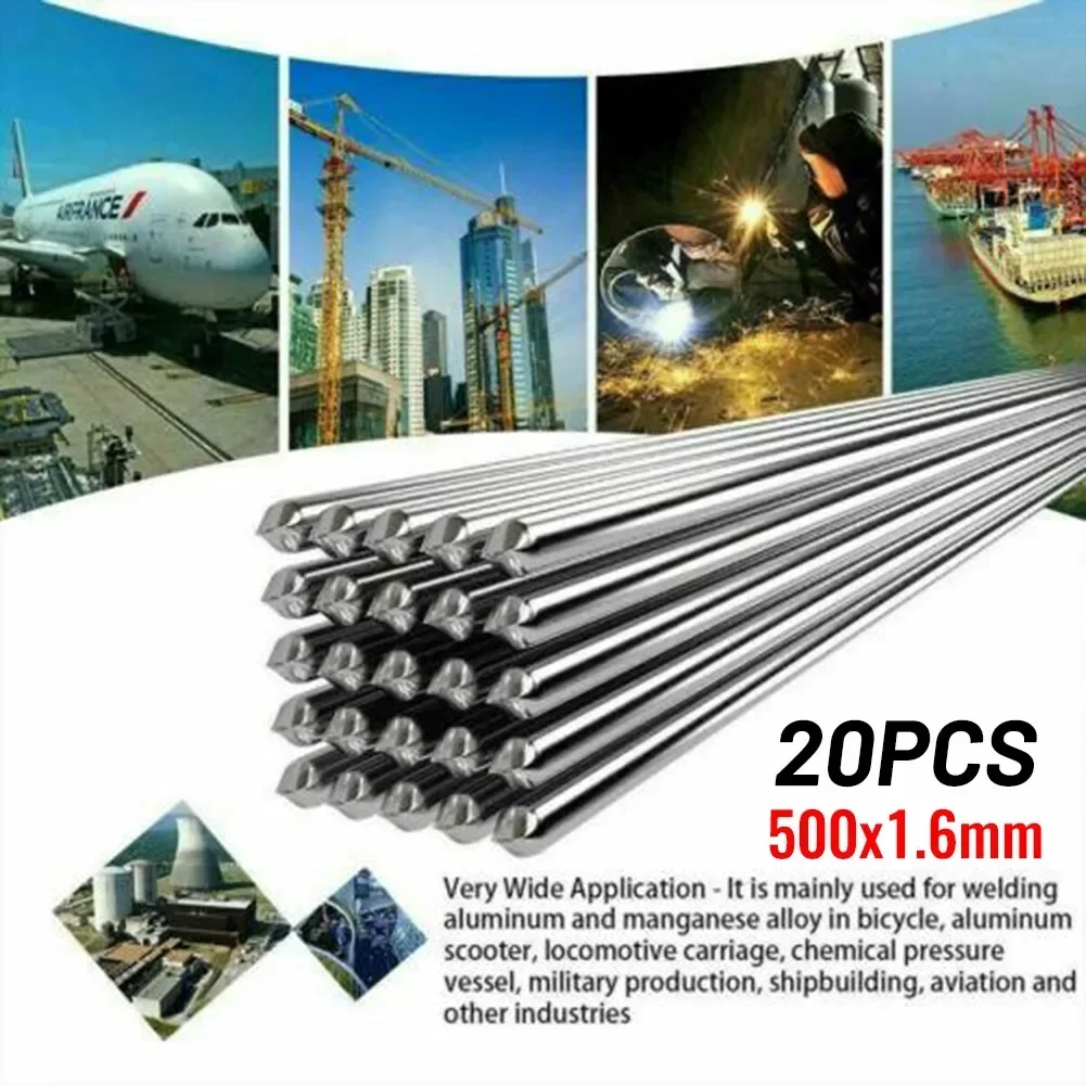 20Pcs 1.6mm Aluminum Welding Rods Low Temperature Welding Solder Repair Rods Rod Solder For Soldering Aluminum No Need Solder P