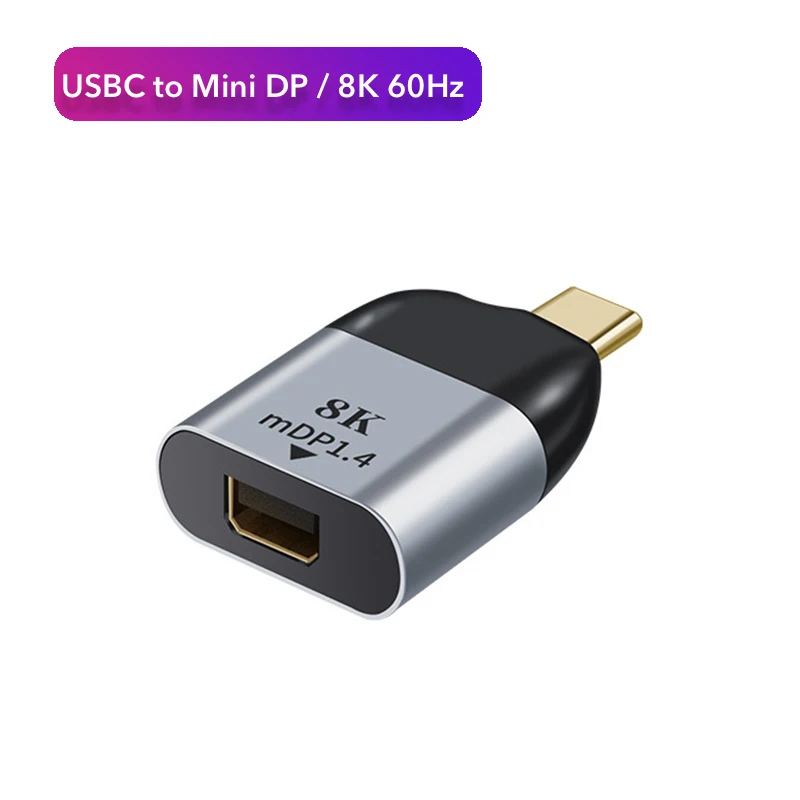 Adaptador USB C a DP/Mini DP/VGA/RJ45/HDMI, convertidor Ethernet Lan para Macbook, 8K/4K/1080P, vídeo de 1000Mbps