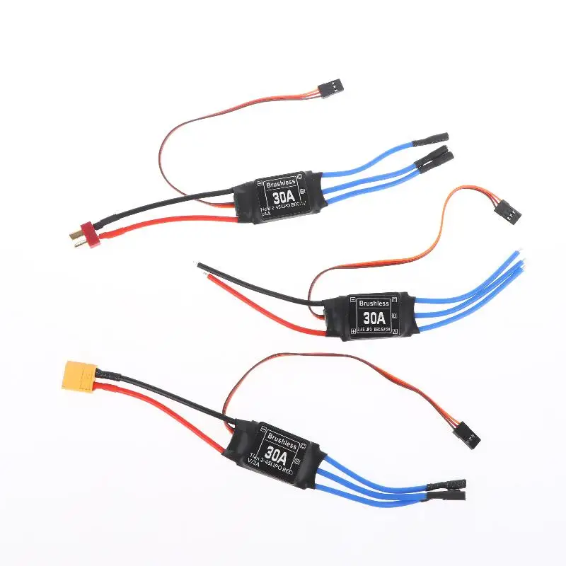 Contrôleur de vitesse électronique sans balais 30A, avec moteur sans balais 5V 3A UBEC XT60 ESC pour hélicoptère RC FPV, Mini Drone quadrirotor
