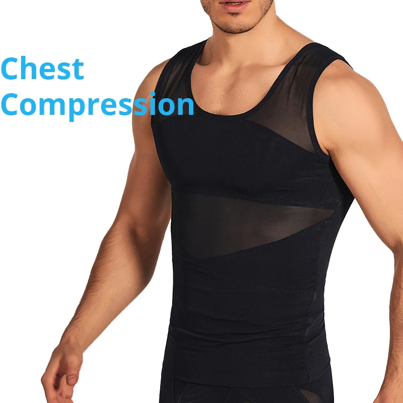 Men\'s Body Shaper Waist Trainer Slimming Vest Corset Tank Tops Undershirt Abdomen Slimming Shapewear Fat Burn Fitness Suits