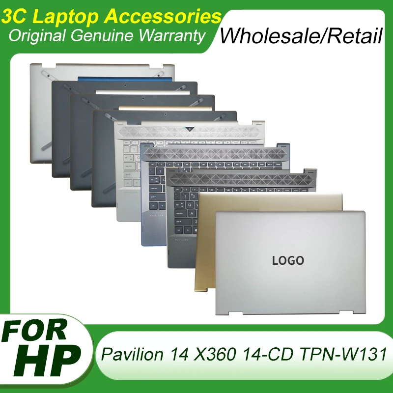 

Brand New For HP Pavilion 14 X360 14-CD TPN-W131 Laptop LCD Back Cover Palmrest US Keyboard Cover Bottom L22287-001 L22239-001