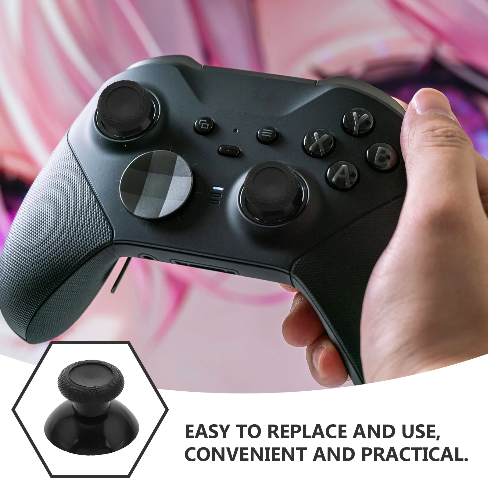 10Pcs Mushroom Head Joystick Caps Silicone Thumb Grip Easy Install Game Controller Replacement Covers Compatible