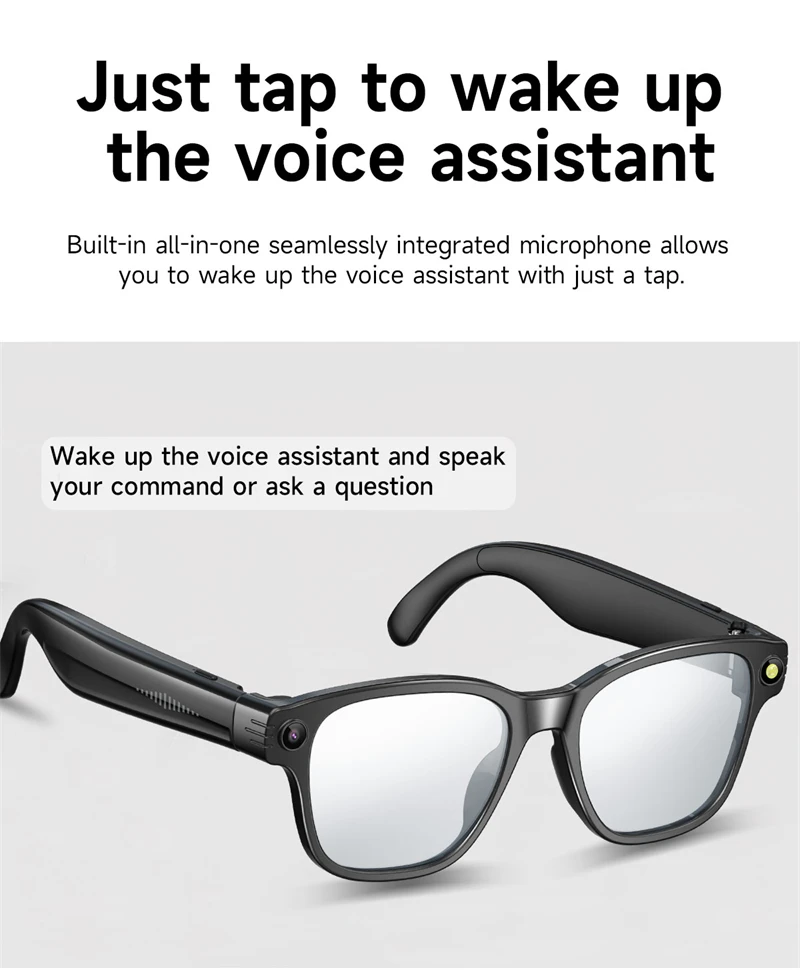 Neue L801 Smart Brille 8MP 4K HD Video Sonnenbrille 32GB Wi-Fi Transfer Audio Record AI Assistent IP68 Wasserdicht