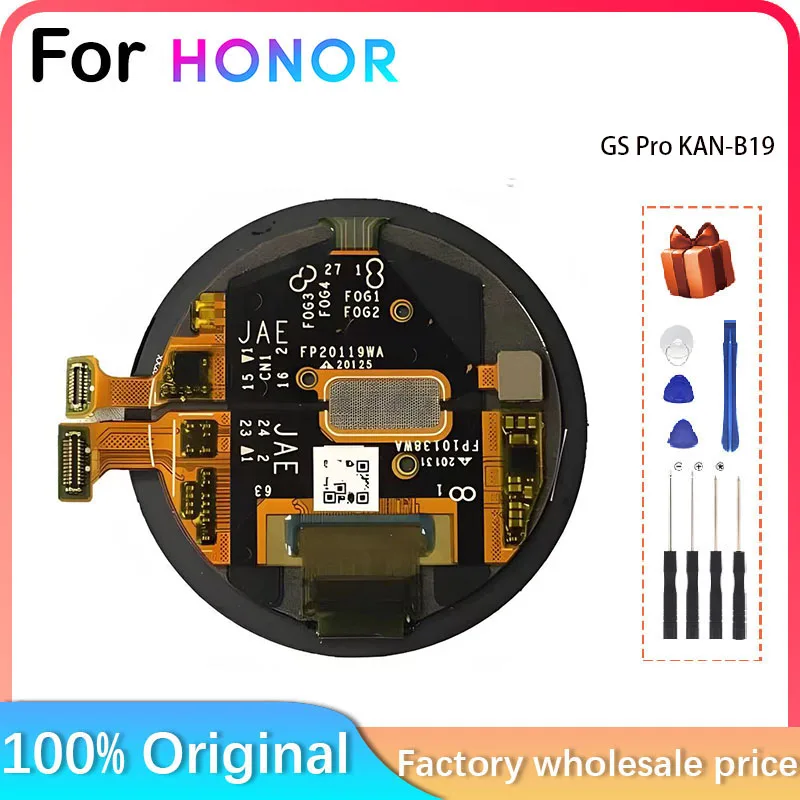 For Honor GS Pro KAN-B19 smart watch LCD display + touch panel digitizer for Honor GS Pro KAN-B19 AMOLED display