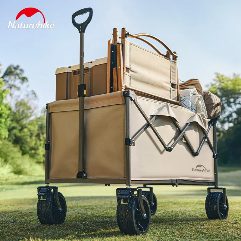 Naturehike Camping Trolley Portable Folding Collapsible Wagon Large Capacity Outdoor Shopping Picnic Travel Garden Cart 250L