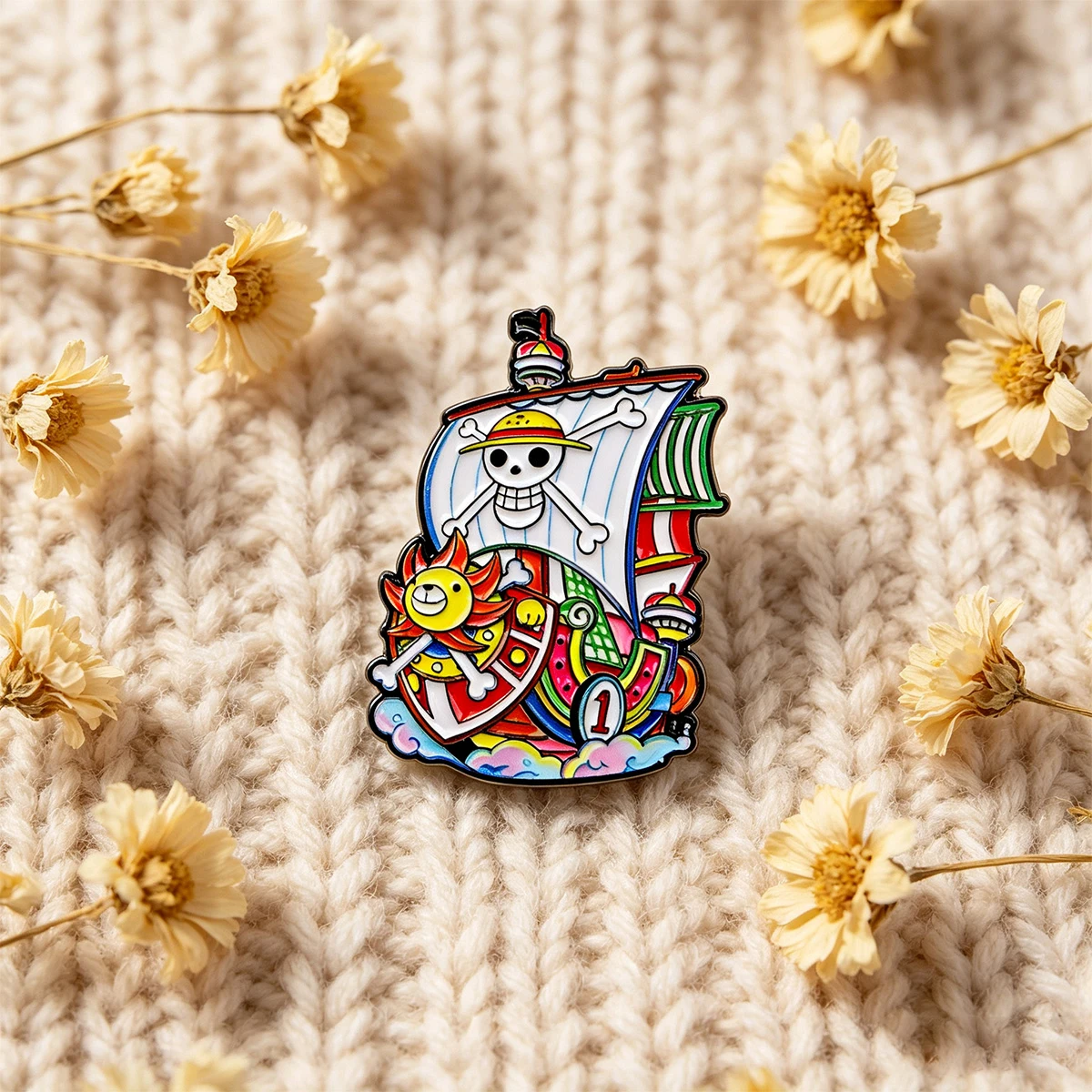 9-teiliges Anime-Piraten-Emaille-Pin-Set, Cartoon-Schiff-Broschen für Rucksäcke, Hüte, Reversnadeln, Abzeichen für Fans, Geschenke, Cosplay-Zubehör – Detail 7