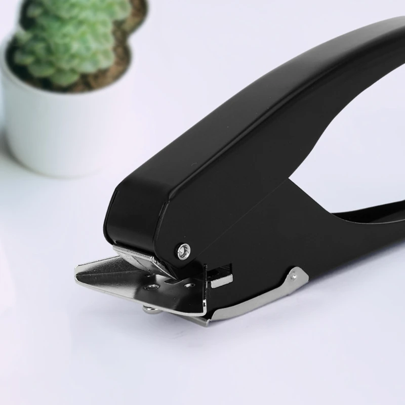 Metal 5mm Round Hole Business Credit Card Photo Paper Rounder Puncher Plier Cutter Tool