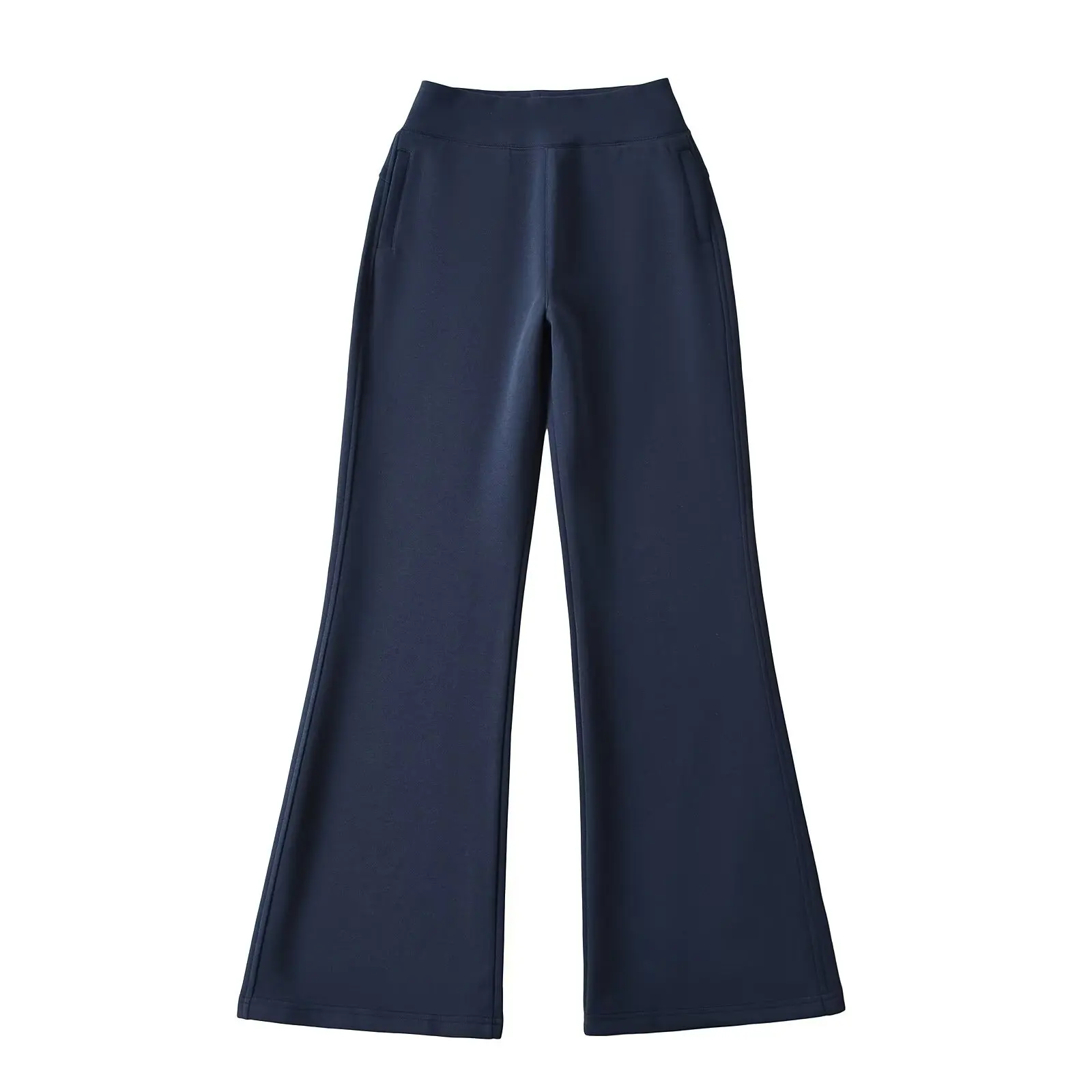 กางเกงขายาวเอวสูงทรงขากว้างสำหรับผู้หญิง สไตล์ลำลอง ใส่เล่นโยคะ เล่นกีฬา ทรงขาบานเล็กน้อย สไตล์สตรีท แฟชั่นสาวฮอต สำหรับฤดูใบไม้ผลิและฤดูใบไม้ร่วง