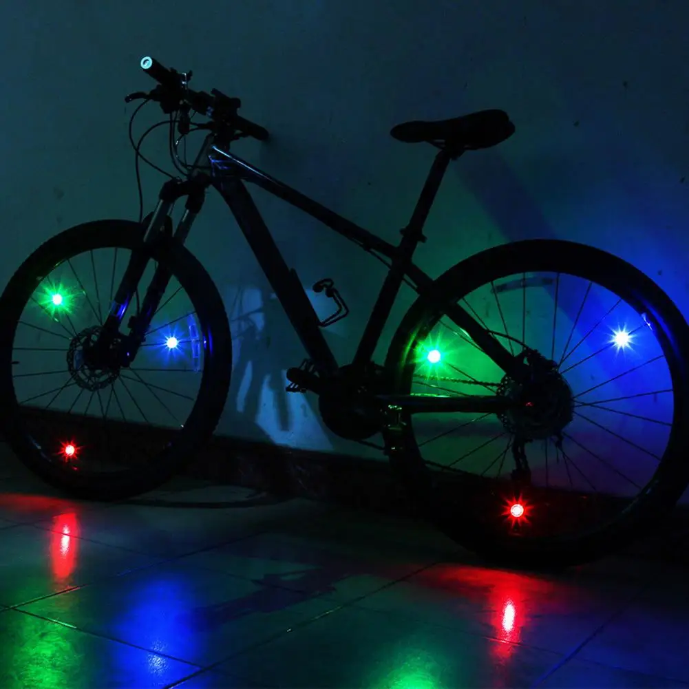 2Pcs Bike Wheel Lights Super Bright Waterproof Compact Size LED Lamp Ultralight Bicycle Spoke Lights Cycling Accessories 자전거 바퀴등