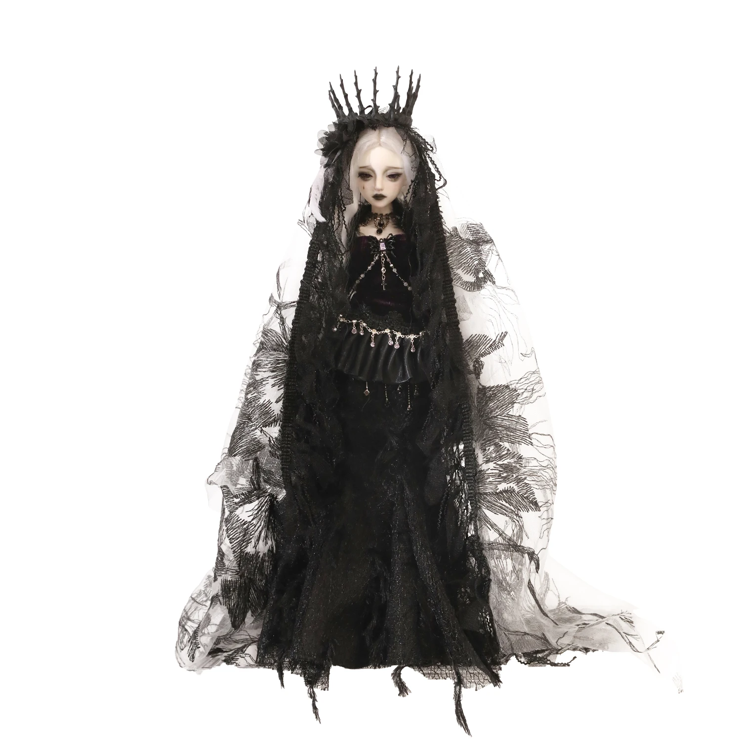 ตุ๊กตา BJD ขนาด 1/4 รุ่น Fuvera ชุดเต็ม ซีรีส์โกธิคดาร์ก คุนเทส ฟิกเกอร์อนิเมะ มงกุฎหนาม ชุด Firstborn พร้อมวิกผม Shuga Fairy MSD