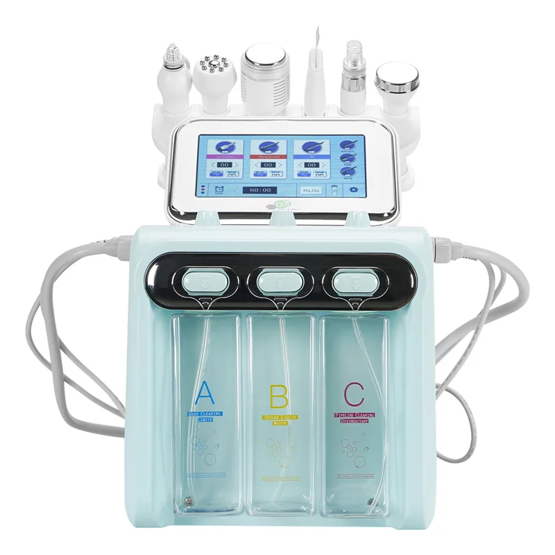 

New Arrival Facial Machine Water Aqua Peeling 6 In 1 H2O2 Water Oxygen Jet Peel Hydra Beauty Skin Cleansing Hydra Dermabrasion