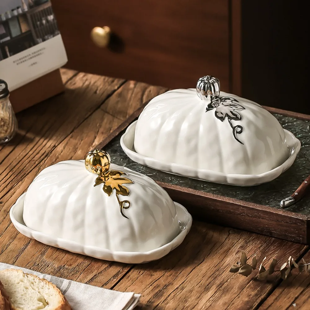 Pumpkin Ceramic Butter Dish 3