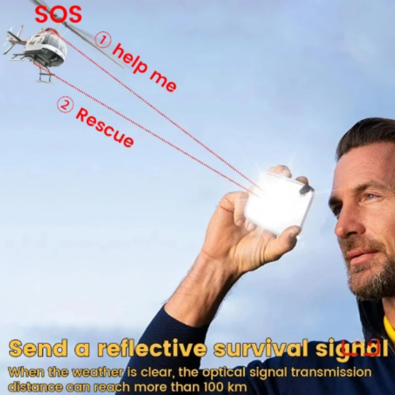 Outdoor Survival Reflective Signal Mirror Hiking Camping Emergency Daylight Reflective Tool First Aid