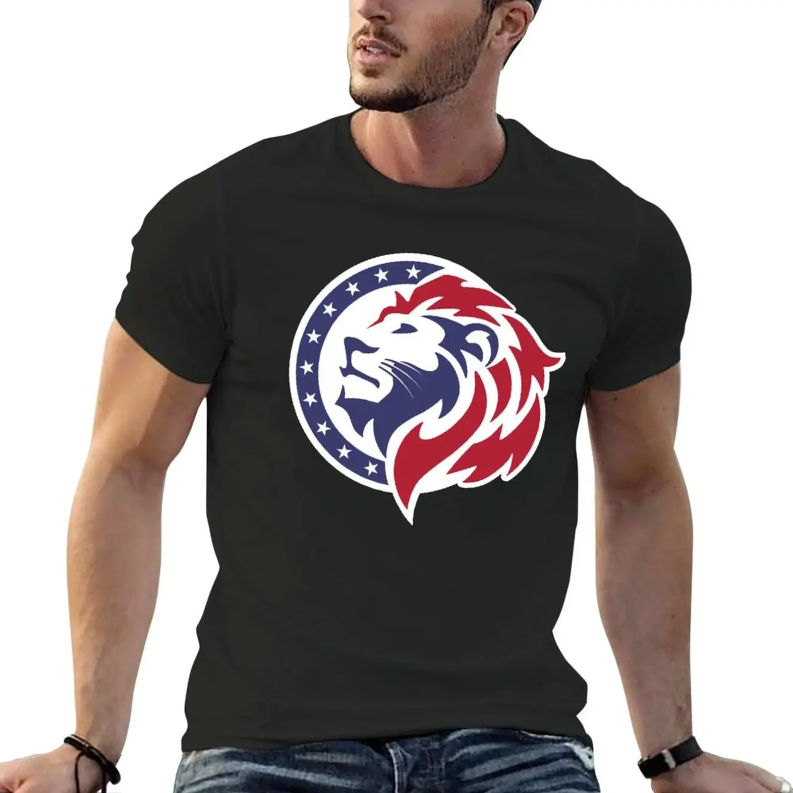 

PROUD PATRIOT LION T-Shirt funny shirt cotton quick-drying fitted t shirts for men